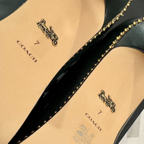 Like New Coach Waverly Pump with Beadchain Amazon Green - Picture 12 of 13